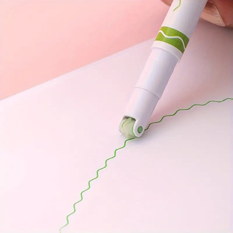 Linear Roller Design Color Pen (Pack of 6)
