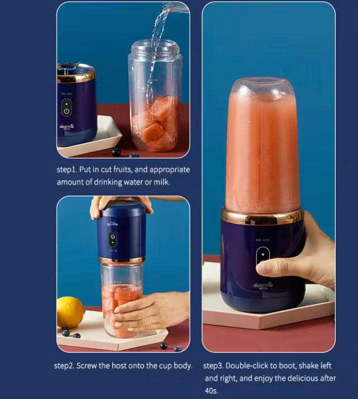 Portable USB Electric Juicer Blender – 400ml