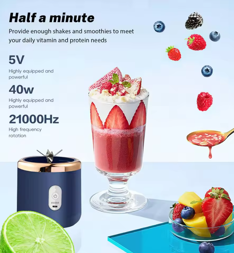 Portable USB Electric Juicer Blender – 400ml