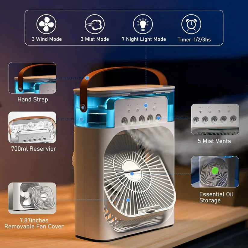 Mini USB Fan With Mist Water Spray Mini Cooler for Office Kitchen and Home