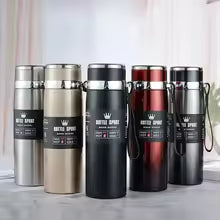 1000ml Thermal Water Bottle Thermos Vacuum Flask Double Stainless Steel Coffee Tea Insulated Cup (Leakage-Proof for Office