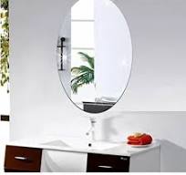 Flexible Self Adhesive Oval Shape Mirror Sticker