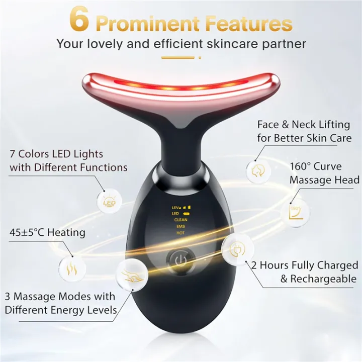 Anti Wrinkles Face Massager LED Face & Neck Anti