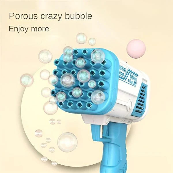 36-Hole Electric Bubble Gun Machine for Kids – Water Bubble Gun with Bubble Liquid Included