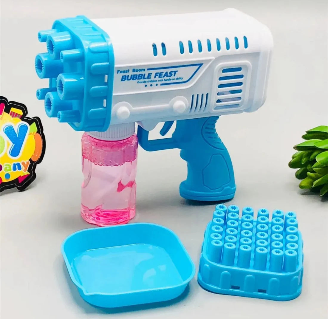 36-Hole Electric Bubble Gun Machine for Kids – Water Bubble Gun with Bubble Liquid Included