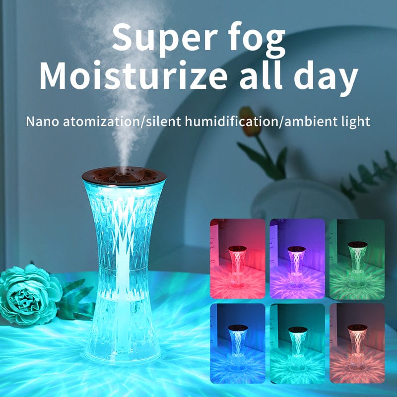 Crystal Glass Touch Lamp
3D Rose Design
Humidifier + Night Light