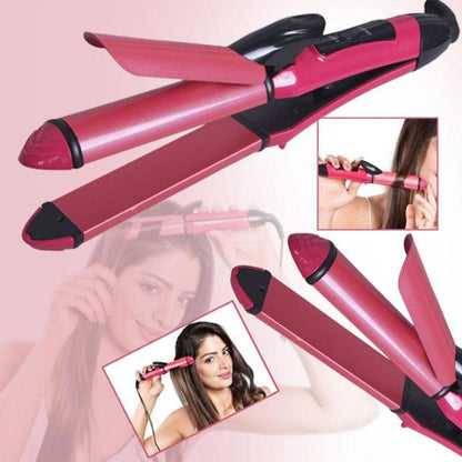 2 in 1 NOVA NHC 2009 Hair Curler and Straightener For Women