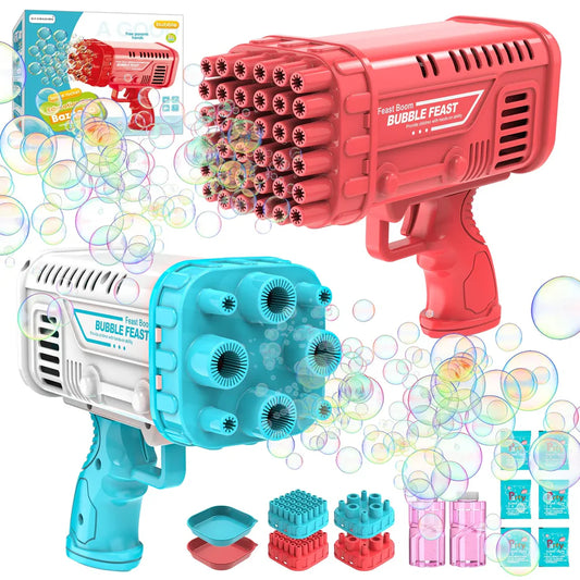 36-Hole Electric Bubble Gun Machine for Kids – Water Bubble Gun with Bubble Liquid Included