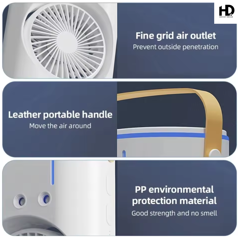 Dual Head Rechargeable Mist Fan – 3 Speeds