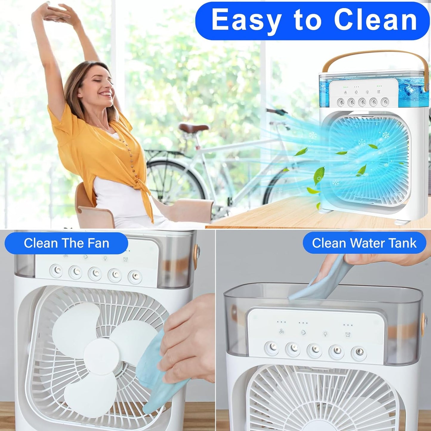 4-in-1 Mini Portable Mist Air Cooler