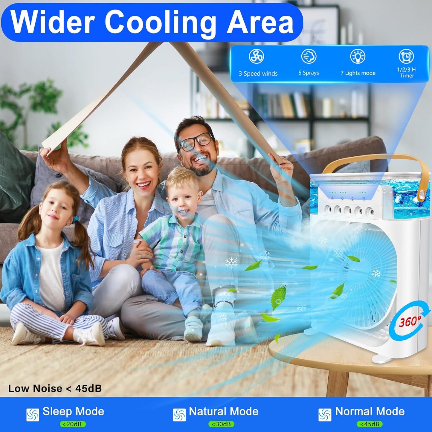 4-in-1 Mini Portable Mist Air Cooler
