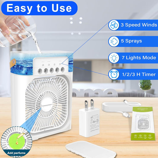 4-in-1 Mini Portable Mist Air Cooler