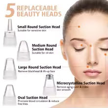 Blackhead Remover Pore Vacuum with Camera – Upgraded Face Pore Cleanser WiFi Real-Time Visual with 3 Adjustable Suction & 5 Probes