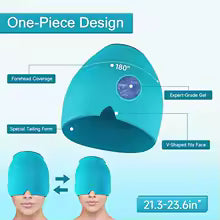 Form Fitting Gel Ice Headache Migraine Relief Hat Cold Compress Therapy Cap Ice Head Wrap Pack Mask for Tension Sinus Stress