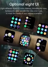 Smartwatch 7in1 Strap 9 Ultra Smartwatch 2.2 HD screen Heart rate monitoring NFC Smartwatch Gift for men and women
