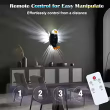 3D Wall Lamp Eagle Shape Projector Modern Creative Atmosphere Lamp Light 3D Print Body Animal Lighting Lustre Halloween Christma