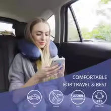 Neck Pillow Cover Airplane Pillow Replacementt Cover (Only Pillow Covers No Filler)