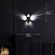 3D Wall Lamp Eagle Shape Projector Modern Creative Atmosphere Lamp Light 3D Print Body Animal Lighting Lustre Halloween Christma