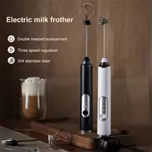 handheld egg beater, dual stick wireless milk frother, mini portable blender, 3-speed kitchen tool, food mixer