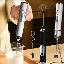 handheld egg beater, dual stick wireless milk frother, mini portable blender, 3-speed kitchen tool, food mixer