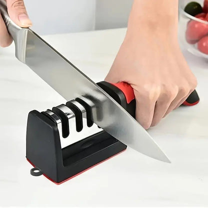 3 Steps Manual Knife/Scissors Sharpener with Box