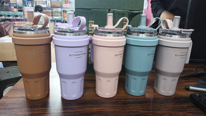 Large capacity handle, stainless steel insulated cup, cold cup, car cup, coffee cup, travel cup