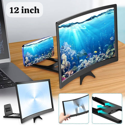 12 inch 3D Cell Phone screen projector HD Expander Enlarge Curved Screen Magnifier Amplifier For Mobile Phone Video