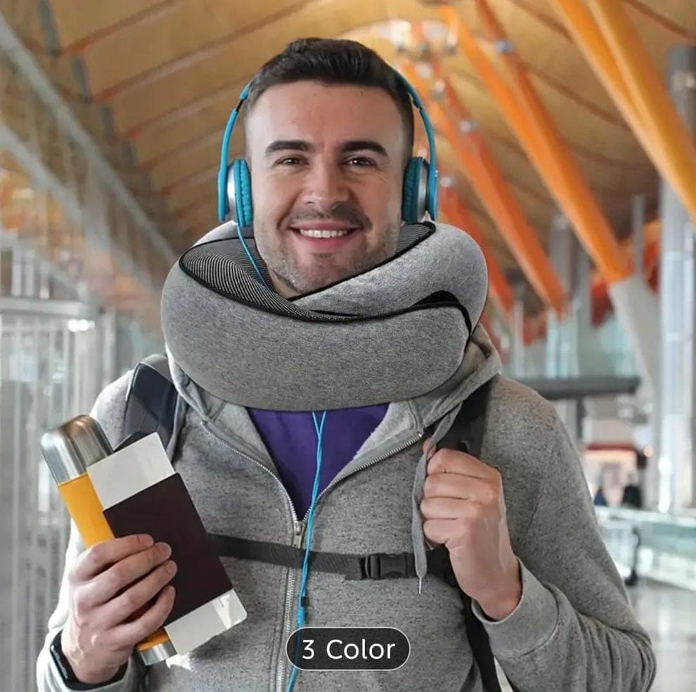 Neck Pillow Travel U-Shaped Print Pillow Comfortable Supportive