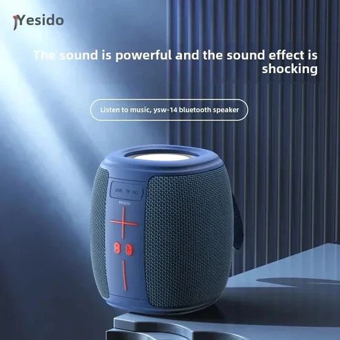 Yesido Outdoor Home RGB Light Effect Bluetooth Speaker High Volume Wireless Audio subwoofer 3D Surround Card USB Drive