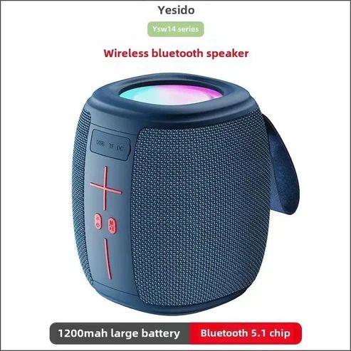 Yesido Outdoor Home RGB Light Effect Bluetooth Speaker High Volume Wireless Audio subwoofer 3D Surround Card USB Drive
