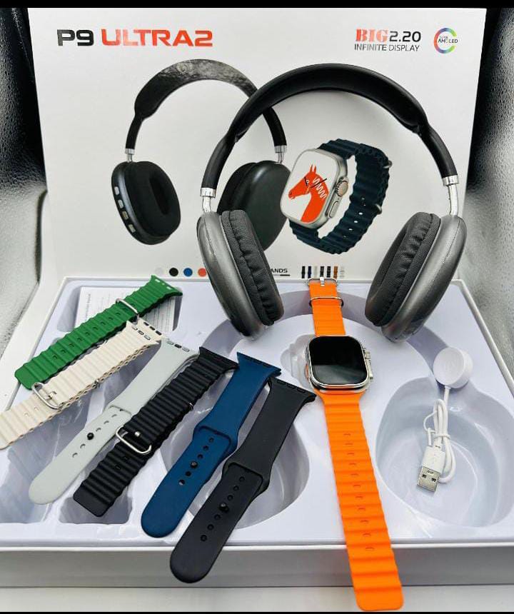 P9 Utra2 7 Bands Reloj Relgio Inteligente Montre Connecte Smart Connected Watch Smartwatch With Headphones