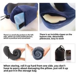 Neck Pillow Travel U-Shaped Print Pillow Comfortable Supportive