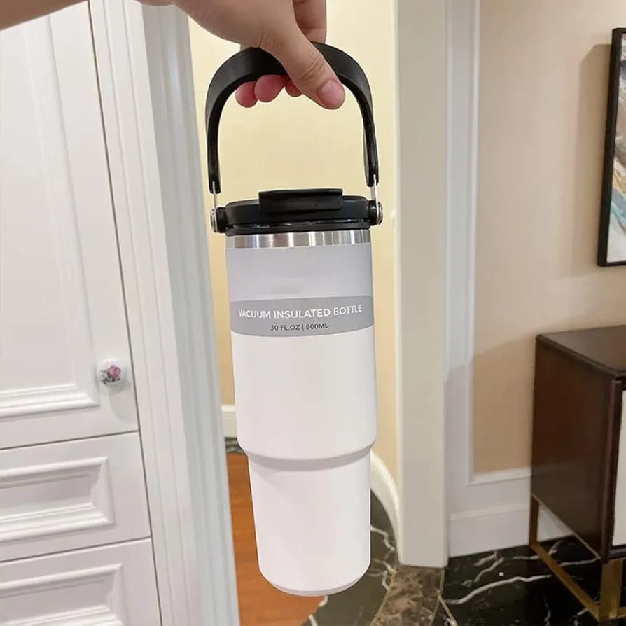 Large Capacity 304 Stainless Steel Insulated Thermal Cup with Straw Portable Outdoor Car Cooling Cup Home Goods Insulation
