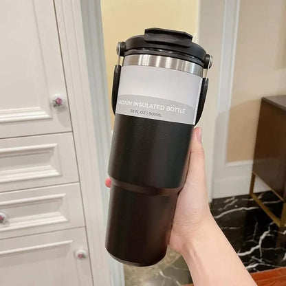 Large Capacity 304 Stainless Steel Insulated Thermal Cup with Straw Portable Outdoor Car Cooling Cup Home Goods Insulation
