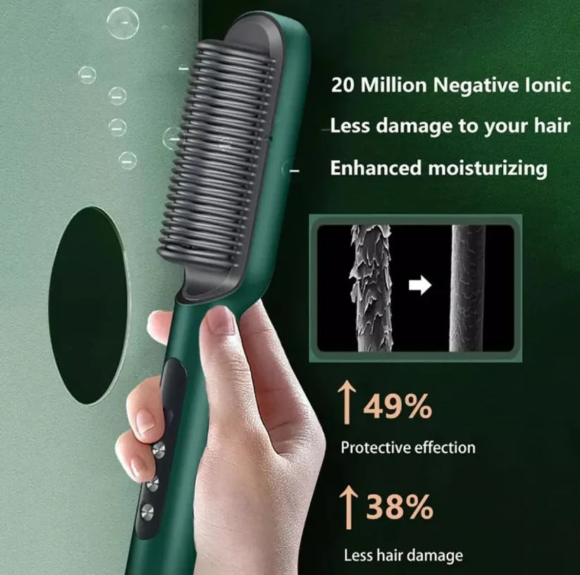 Prime Electric Hair Straightening Comb – Fast Heating, Frizz-Free Styling
