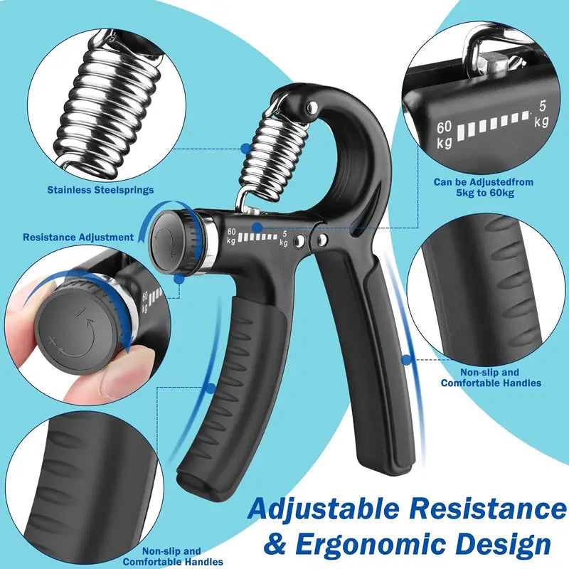 Adjustable Hand Gripper Resistance Hand Muscle Trainer For Stronger Forearms Exerciser