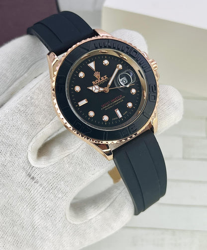 Yacht Master 
ROLEX men's watch 
DATE JUST 
Rubber strap