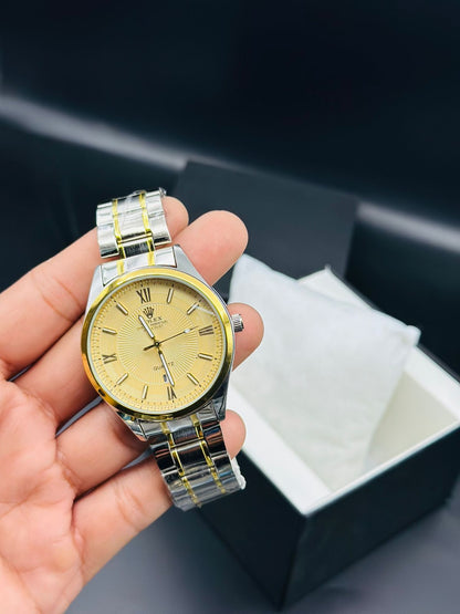 ROLEX WATCH
DATE WORKING 
STAINLESS STEEL CHAIN 
FOR MEN'S