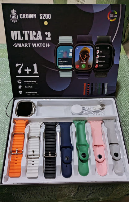 (7 in 1) Multi belt smart watch with wireless charging