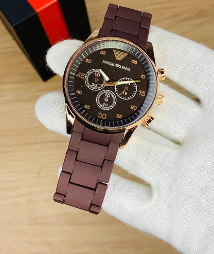 EMPORIO ARMANI
WATCH 
RUBBER CHAIN 
NEW LOOK