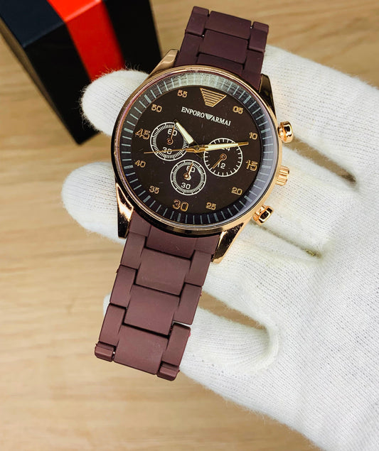 EMPORIO ARMANI
WATCH 
RUBBER CHAIN 
NEW LOOK