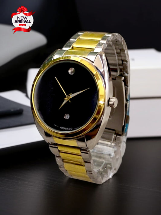 MOVADO WATCH
DATE WORKING 
STAINLESS STEEL CHAIN 
FOR MEN'S