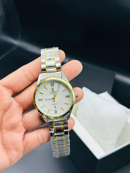 ROLEX WATCH
DATE WORKING 
STAINLESS STEEL CHAIN 
FOR MEN'S