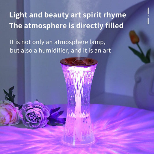 Crystal Glass Touch Lamp
3D Rose Design
Humidifier + Night Light