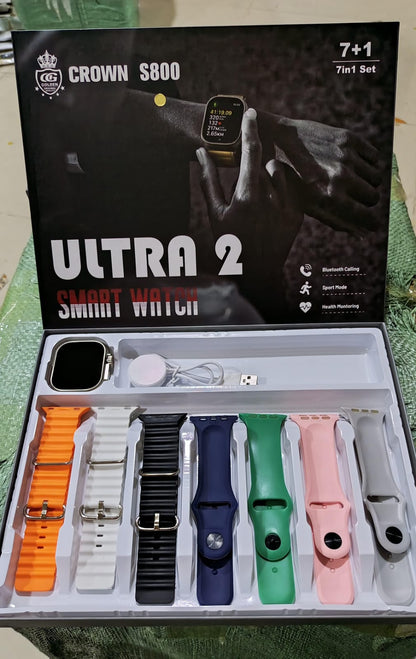 (7 in 1) Multi belt smart watch with wireless charging